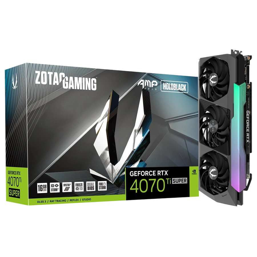 کارت گرافیک زوتک RTX 4070 Ti Super AMP HOLO 16GB | فروشگاه گیمینگ تکاف