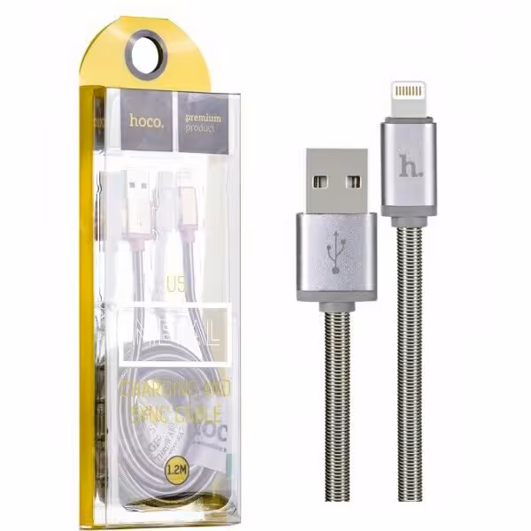 کابل شارژ USB به لایتنینگ هوکو مدل U5 طول 1.2 متر