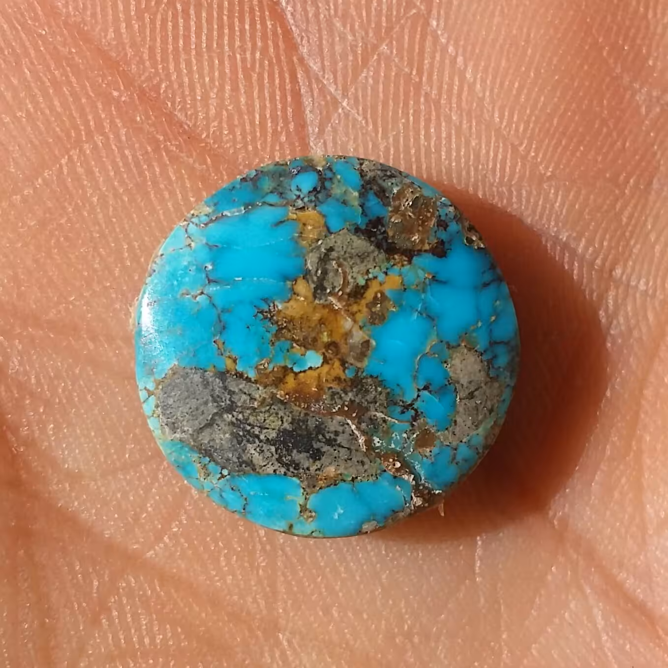 نگین فیروزه نیشابور آبی فاخر بی نظیر کاملا طبیعی