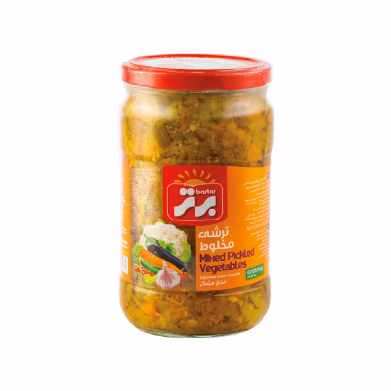 ترشی مخلوط ساده 670 گرم برتر