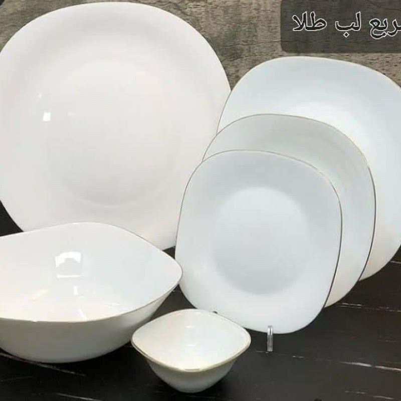 سرویس غذاخوری 26 پارچه مربع لب طلا برند دینو