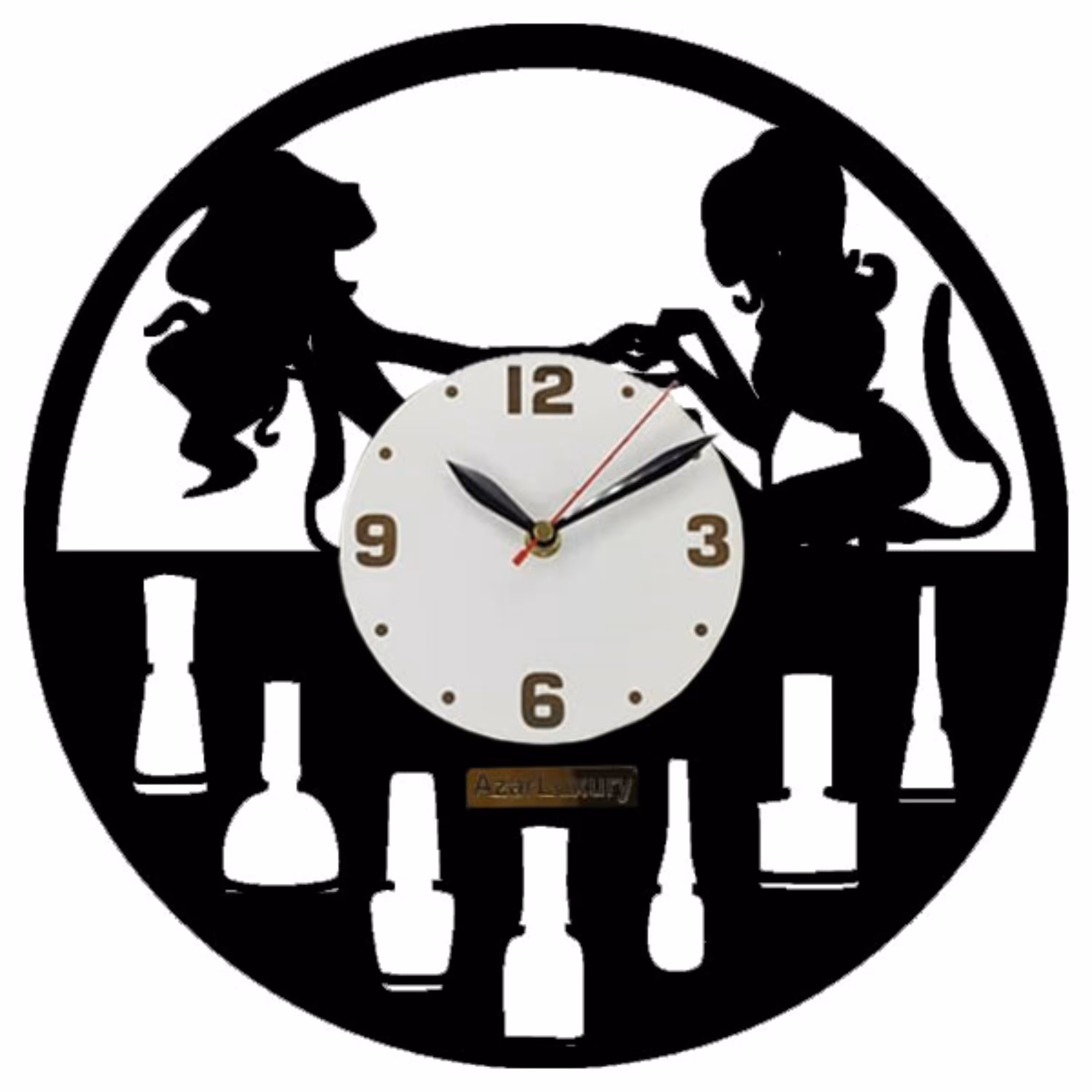 ساعت آرایشگاه زنانه طرح ناخن کار کد 006