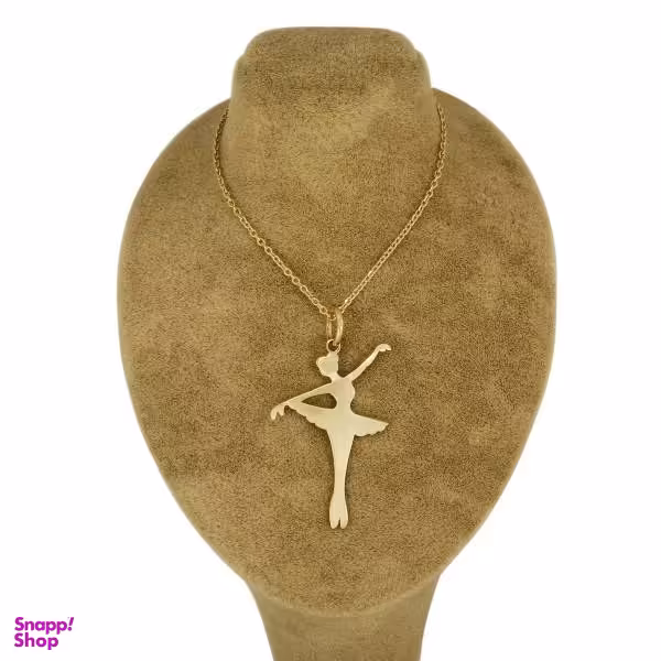 گردنبند طلا 18 عیار زنانه شمیم گلد گالری طرح باله کد UN0099