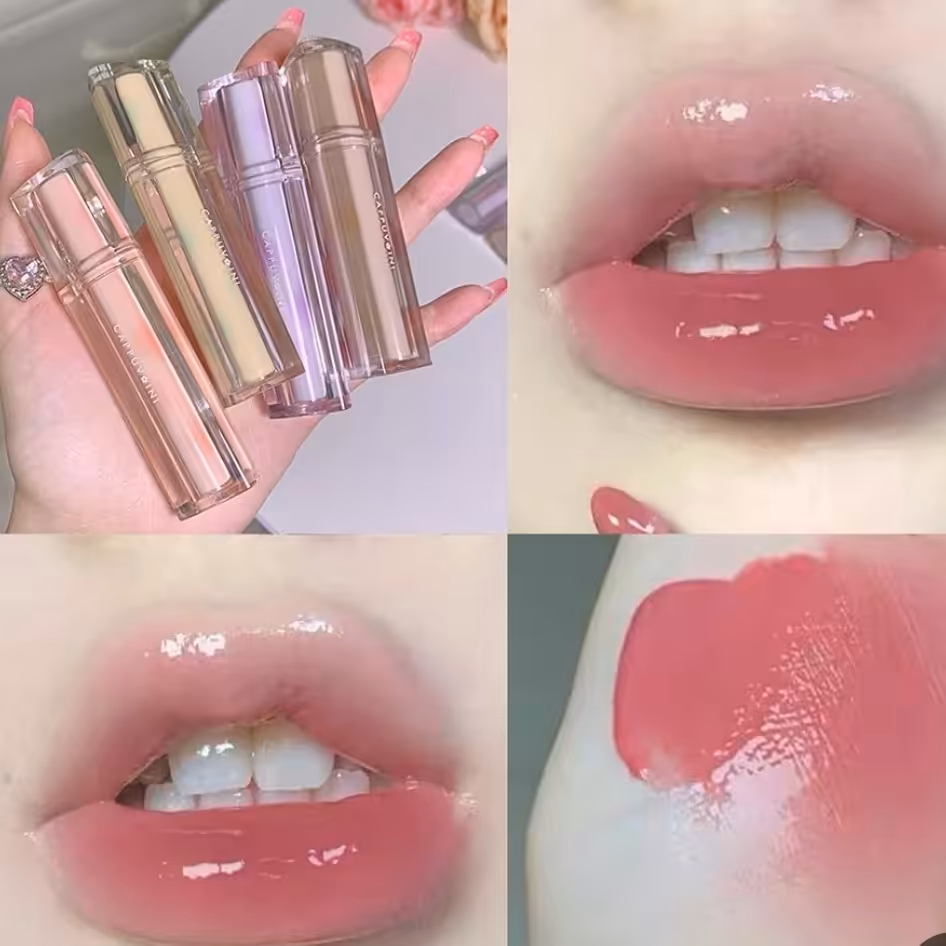 رژ لب سه بعدی کریستالی کره ای بالم لب نرم کننده و آبرسان لب گوگولی کیوت فانتزی پینترستی 