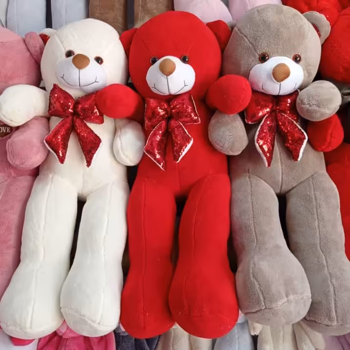 عروسک خرسی 100 سانتی پاپیون پولکی