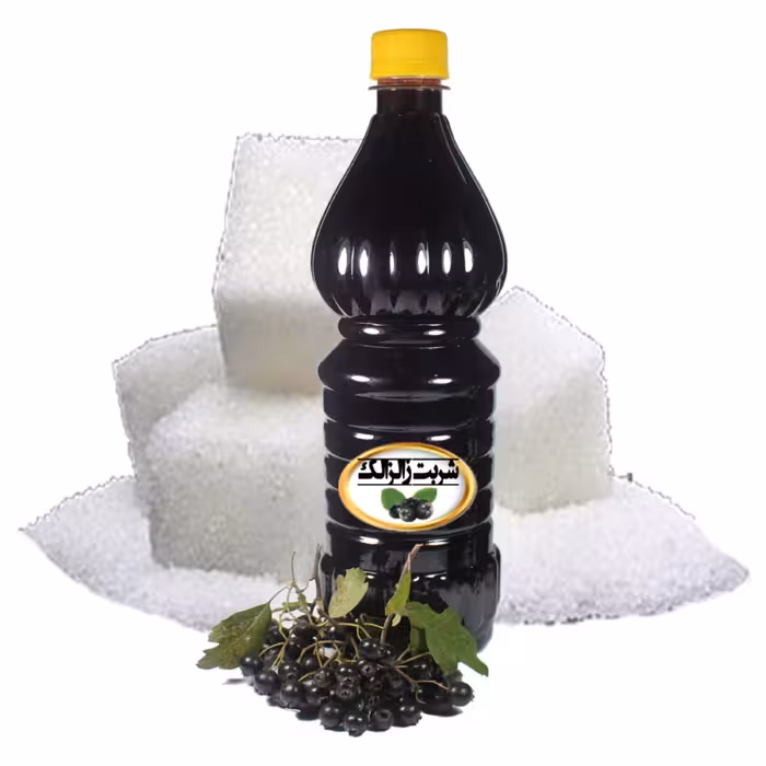 شربت زالزالک جنگلی غلیظ 1 لیتری (برای تهیه 6 لیتر شربت آماده مصرف)