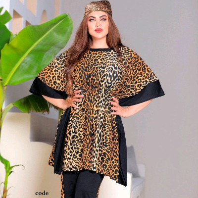 ست دو تیکه بلوز پانج و شلوار مدل پروانه 6910