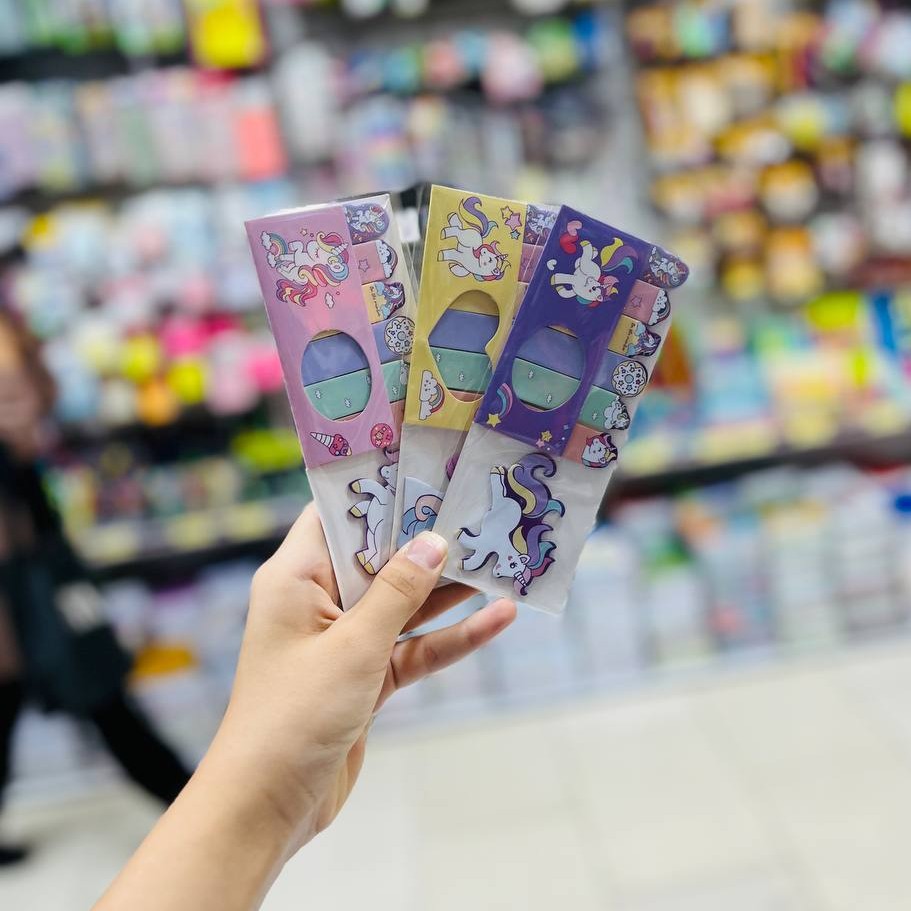 پستیت جدا کننده طرح یونیکرن همراه با استیک نوت فانتزی سایز کوچک