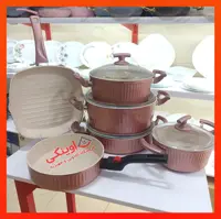 سرویس قابلمه چدن 10 پارچه گرانیتی PMT تحت لیسانس ترکیه با18 ماه گارانتی شرکتی