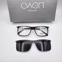 عینک طبی مگنتی کاوردار  با تک کاور آفتابی یووی پولاریزه برند OWEN کد 5167