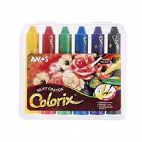 پاستل پیچی روغنی 6 رنگ آموس AMOS مدل Colorix سه کاره