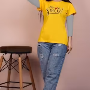 تیشرت نخ پنبه طرح smile