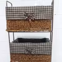 سبد سیب زمینی پیاز 3طبقه حصیری