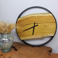 ساعت دیواری روستیک چوبی