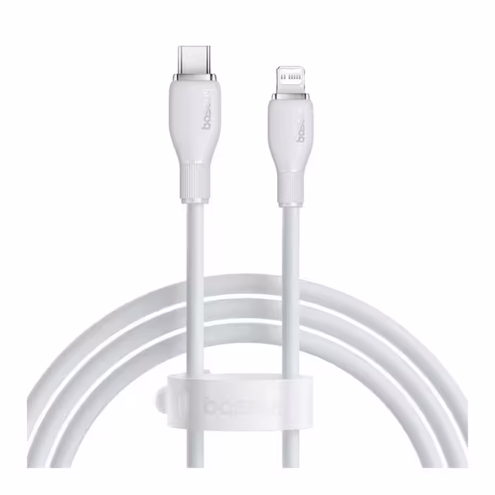 قیمت و خرید کابل تبدیل 1.2 متری USB-C به لایتنینگ بیسوس مدل Pudding P10355701221-B1 | یاس ارتباط