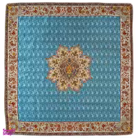 رومیزی ترمه ابریشمی عدل کشمیر مدل گل فرنگ s1