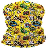 دستمال سر و گردن و پیشانی بند اسکارف طرح کمیک سایز 25 در 50 مدل H2-522 شرکت رنس