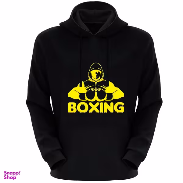 هودی مردانه مدل بوکس X2104 رنگ مشکی