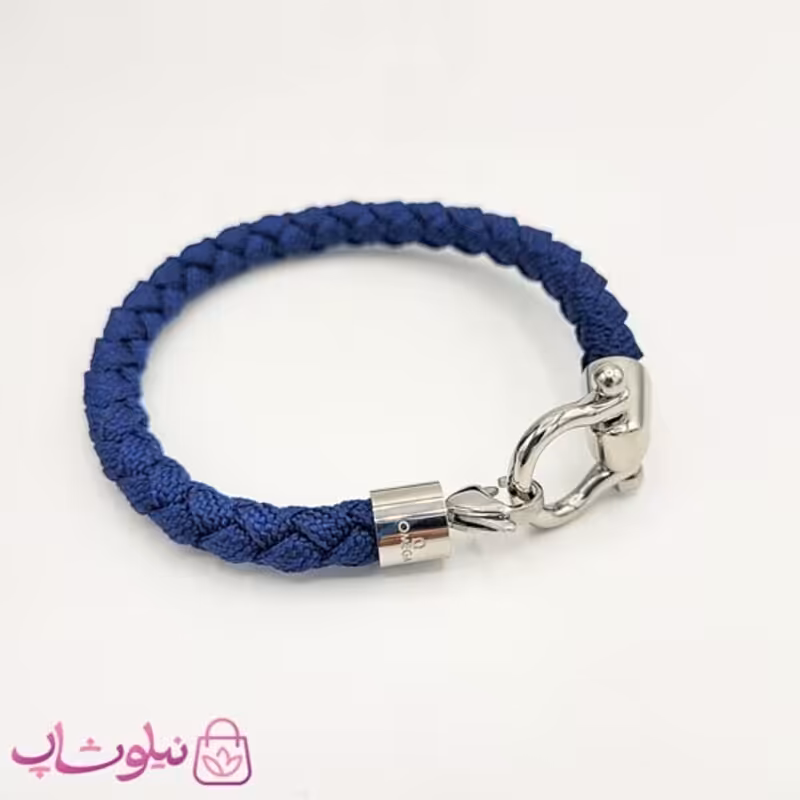 دستبند امگا بافت رنگ سرمه ای