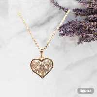 پلاک آویز طرح قلب و نگین ژوپینگ