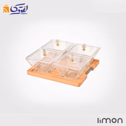 اردور خوری مربع دربدار 4 خانه پایه چوبی 2243