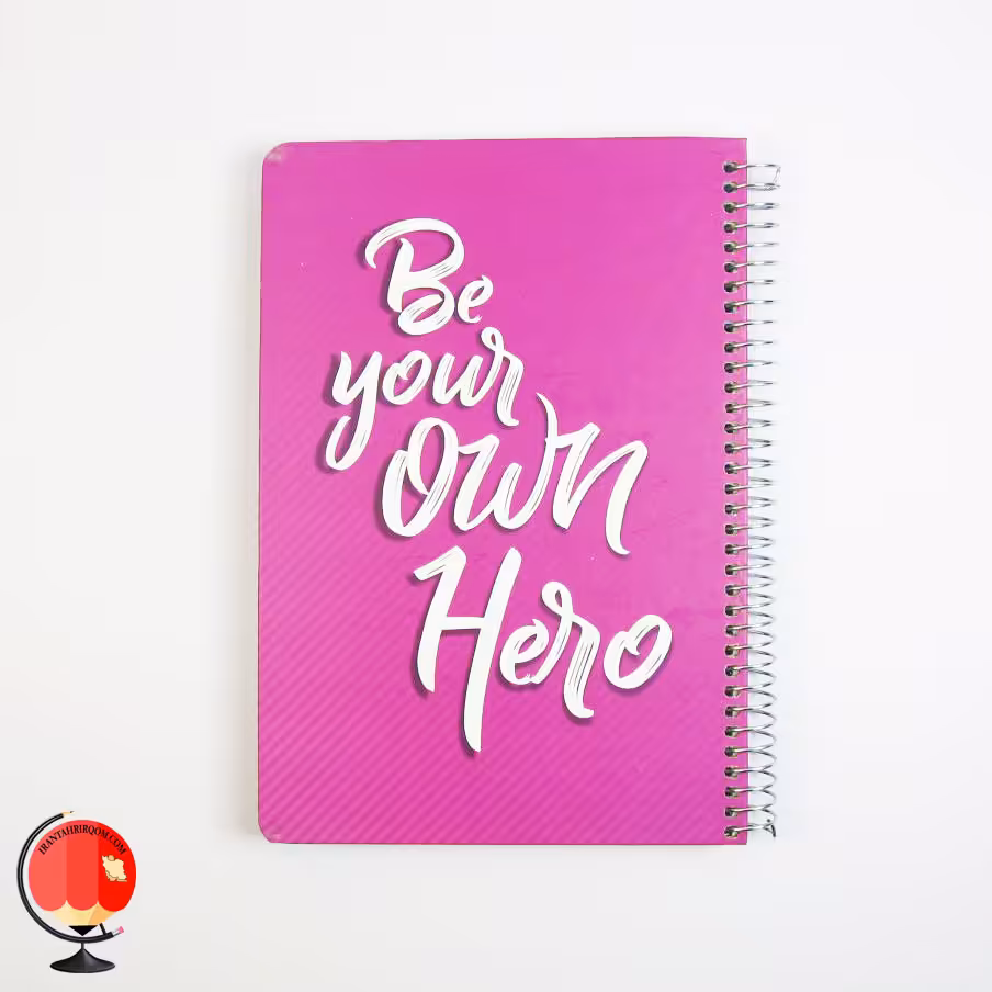 دفتر 100 برگ سیمی طرح قهرمان جلد سخت سویل