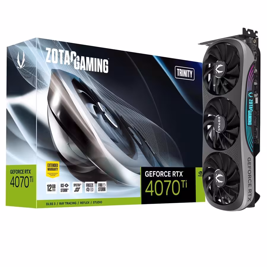 کارت گرافیک  زوتک مدل RTX 4070 Ti Trinity 12GB حافظه 12 گیگابایت