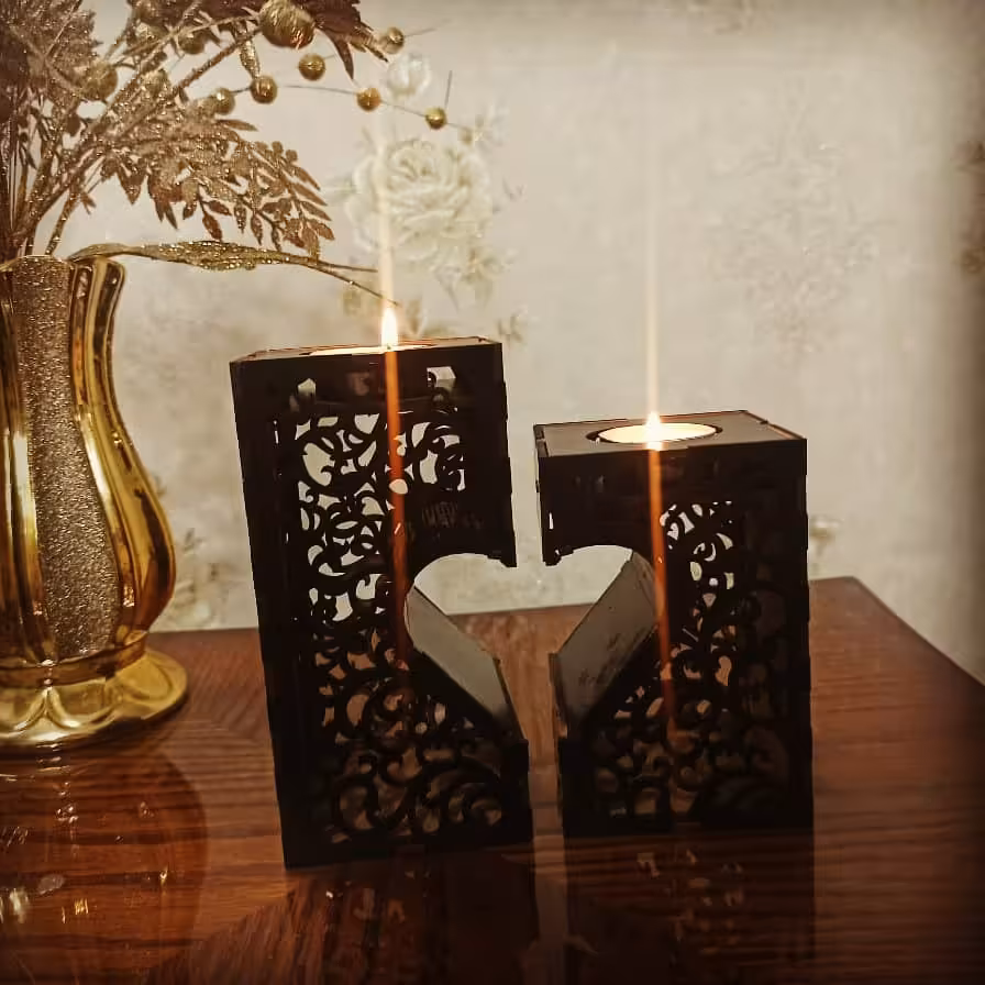 جا شمعی طرح قلب 