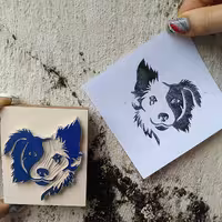 مهر دستساز چهره سگ