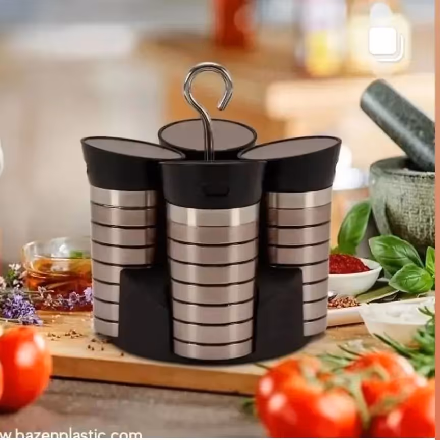 ست جا ادویه 4تایی استیل پرو بازن bazen تایلندی در پلاسکو دهقان 