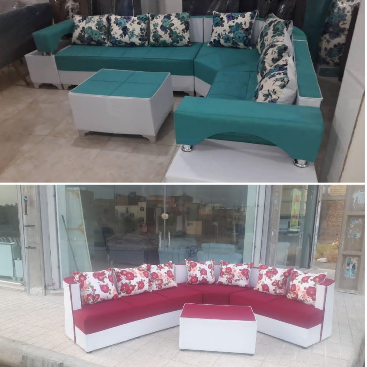 مبل ال دوبل دسته دار رنگ بندی به دلخواه مشتری
