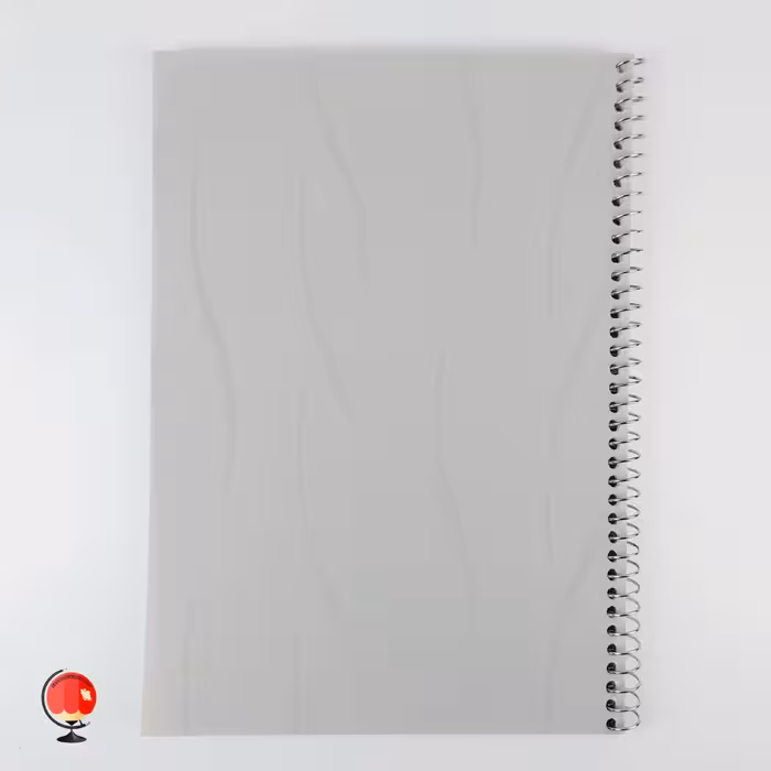 دفتر مشق 50 برگ سیمی رنگی آونگ طوسی