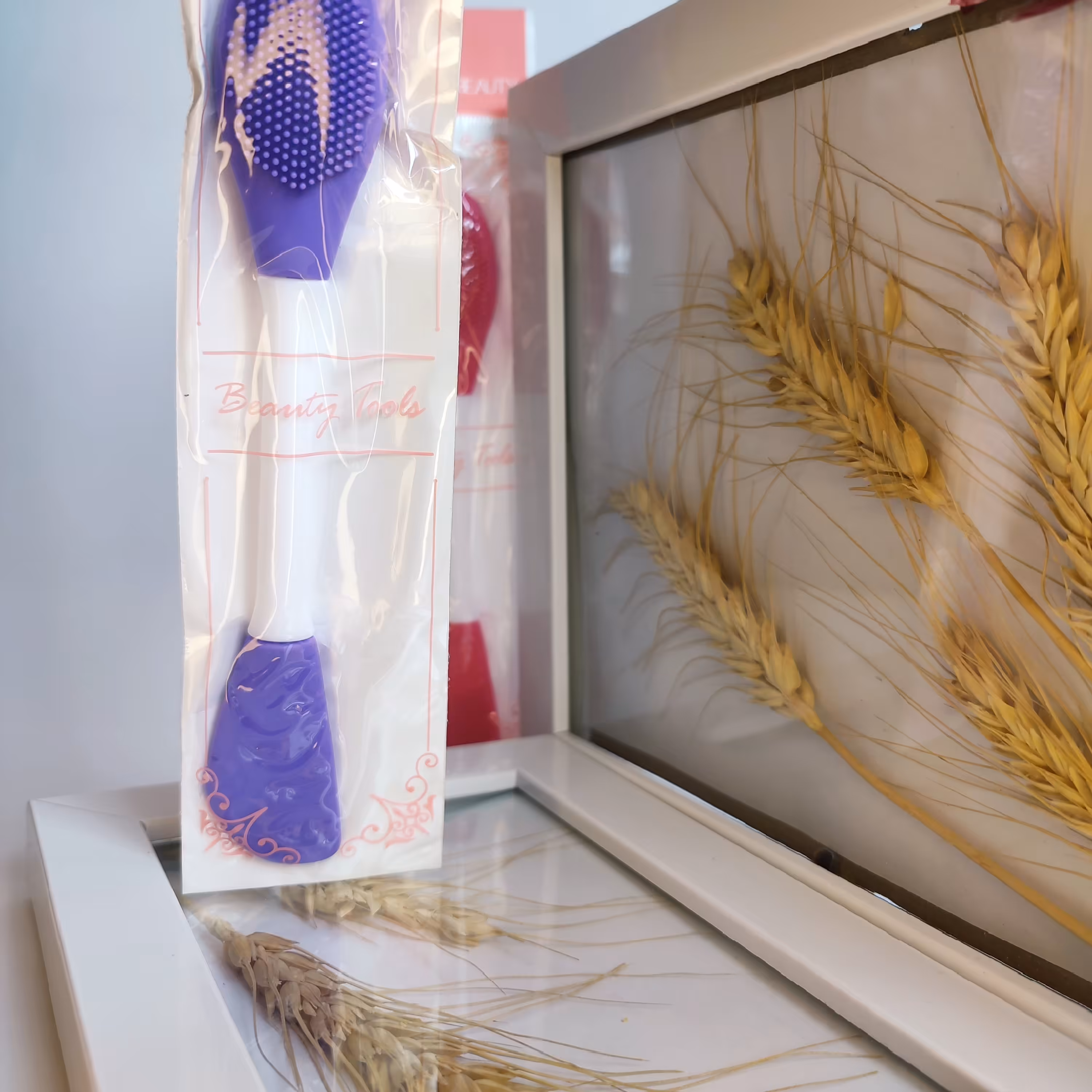 براش دو سر براش ماسک و براش سیلیکونی شستشو و ماساژور پوست  دوقلو 