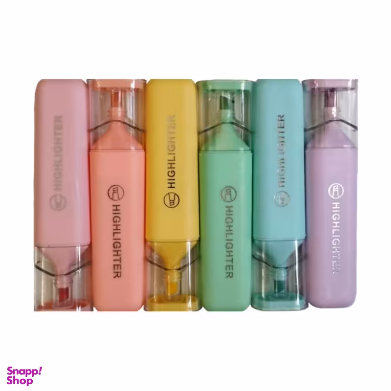 ماژیک علامت گذاری پاستلی کد 213 مجموعه 6 عددی