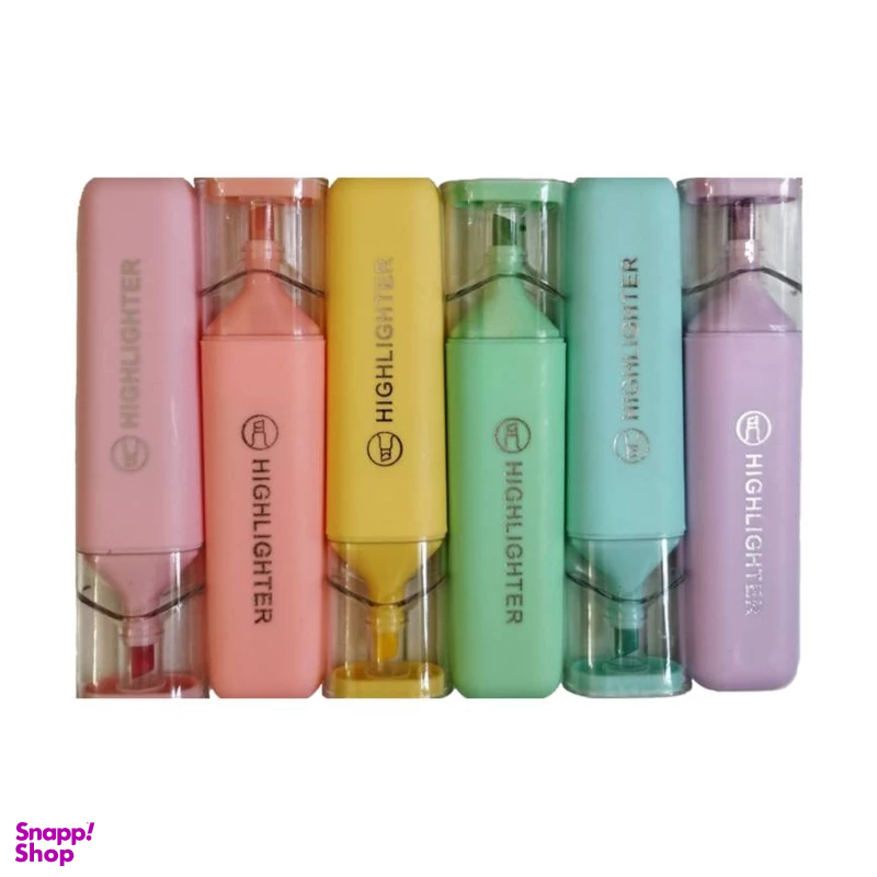 ماژیک علامت گذاری پاستلی کد 213 مجموعه 6 عددی