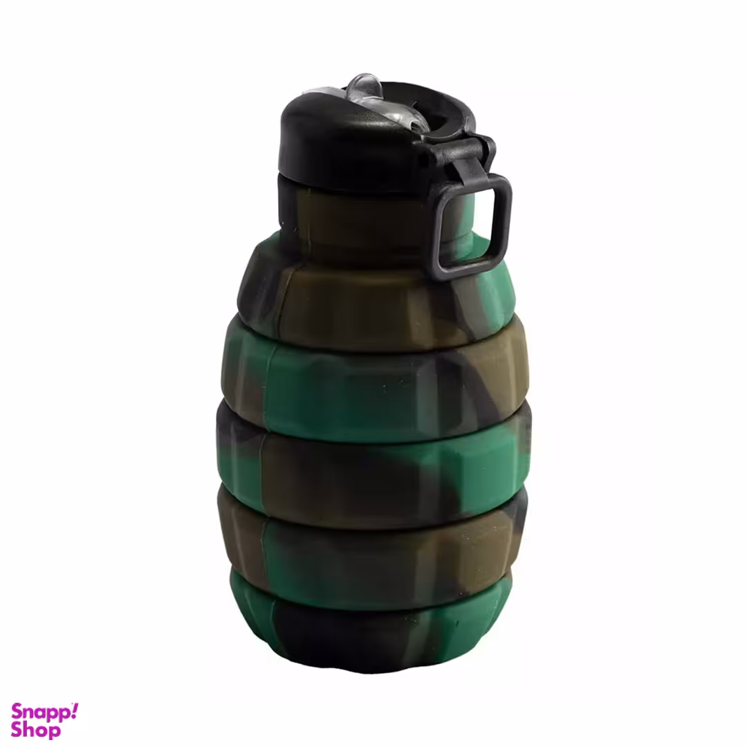 قمقمه سیلیکونی تاشو طرح نارنجکی گنجایش 500 میلی لیتر