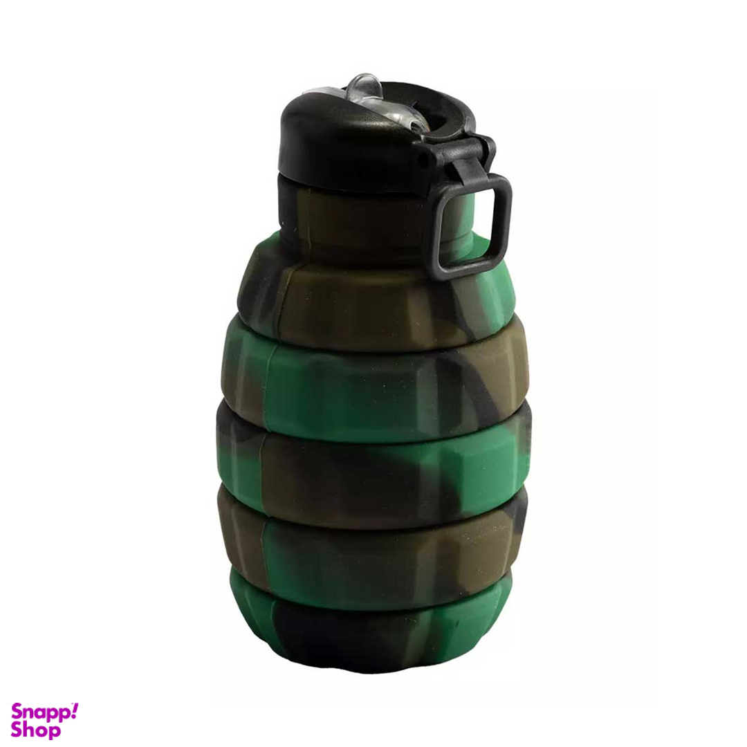 قمقمه سیلیکونی تاشو طرح نارنجکی گنجایش 500 میلی لیتر