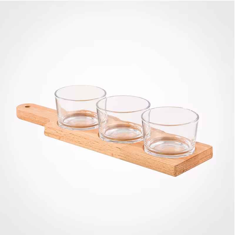 اردورخوری پایه چوبی 190 میلی لیتر 3 عددی