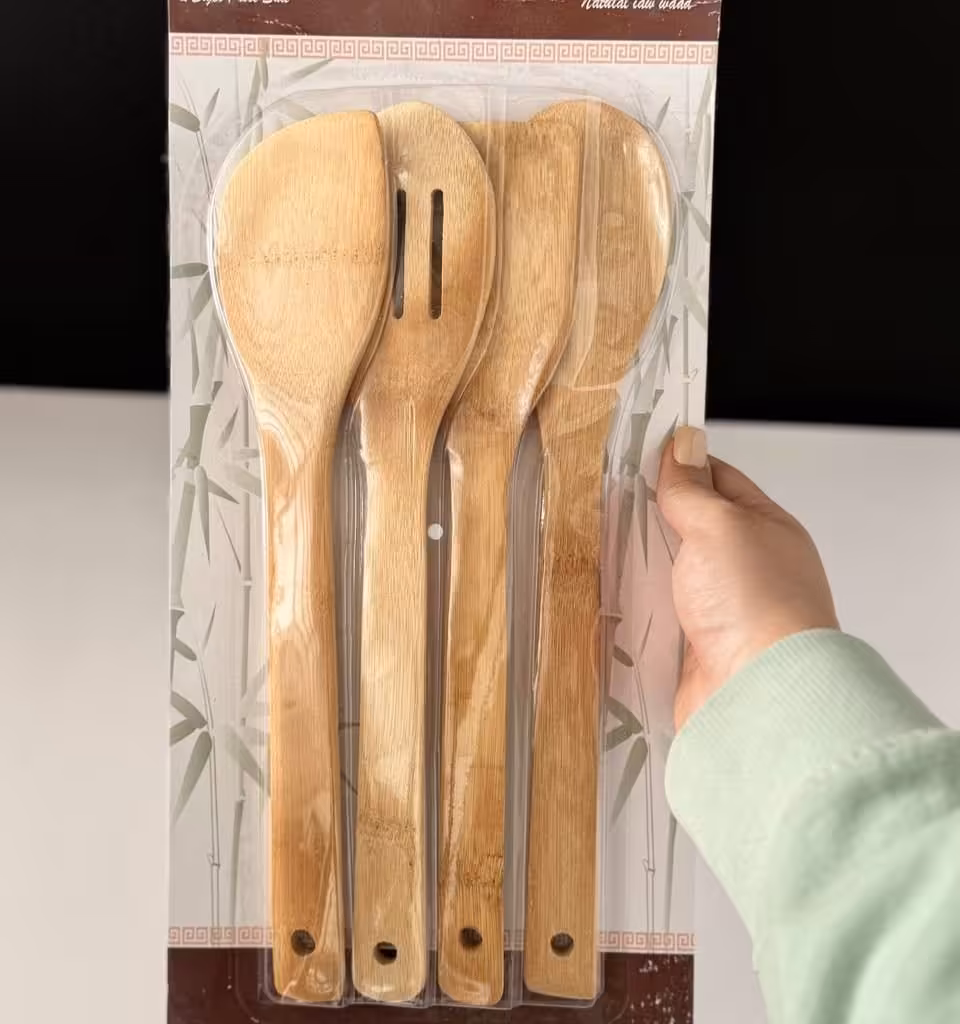 ست کفگیر چوبی بامبو