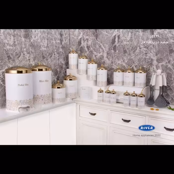 سرویس آشپزخانه 26 پارچه استوانه برند ریور کد 5229 رنگ سفید 