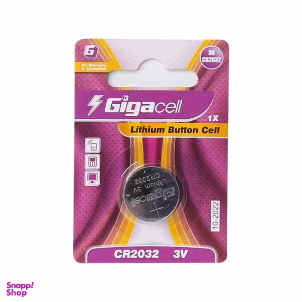 باتری سکه ای گیگاسل مدل CR2032 بسته 5 عددی