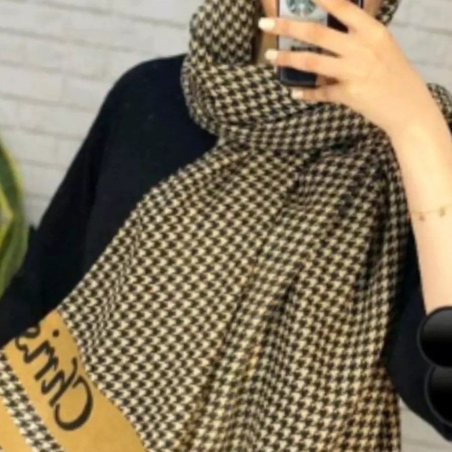 شال پیچازی جدید ، شال مشکی کرم ، شال طرح دار، شال ، شال جدید، شال ارزان ، شال مشکی سفید
