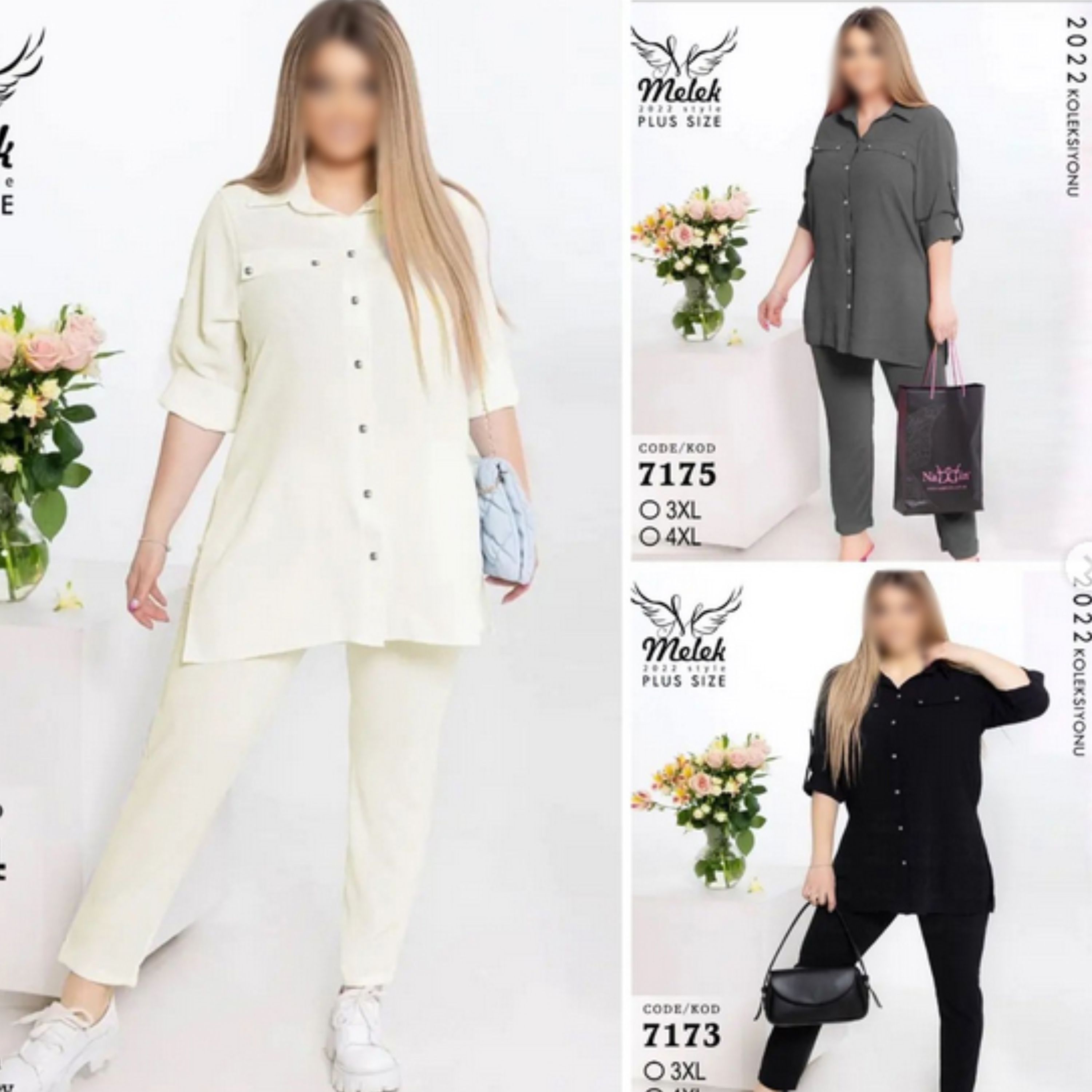 ست زنانه شیک سایز بزرگ 52 تا 58