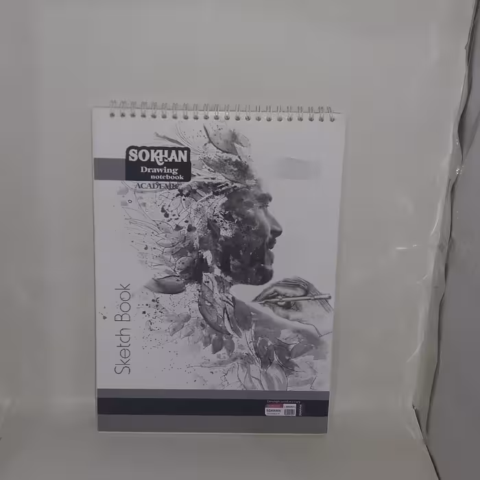 دفتر طراحی سایز A4 طرح کلاسیک سیمی از بالا مارک سخن