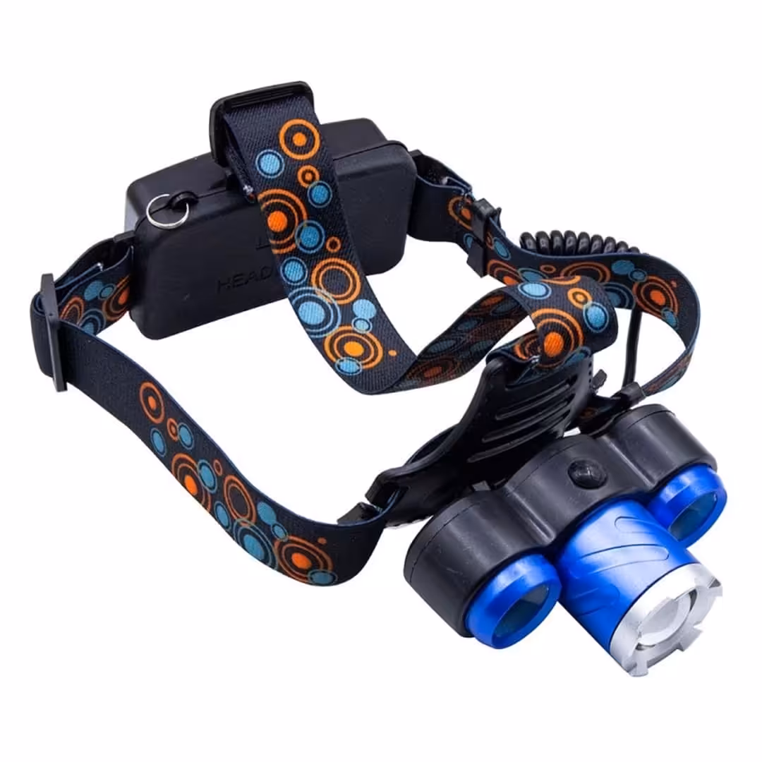 چراغ پیشانی  شارژی زوم دار 3لامپ،چراکوه نوردی،چراغ پیشانی،چراغ قوه،چراغ پیشانی قوی