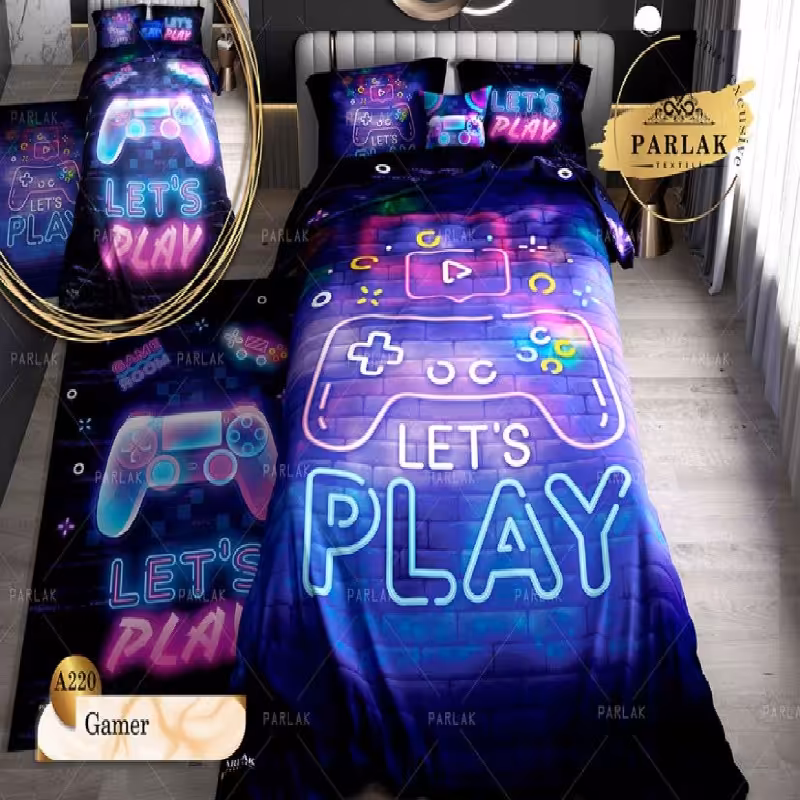 سرویس روتختی پارلاک کد A-220 یکنفره 5 تکه دو رو 