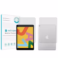 گلس صفحه نمایش و پشت تبلت اپل iPad 10.2 (2019) مدل نانو هیدروژل شفاف برند راک اسپیس کد LL