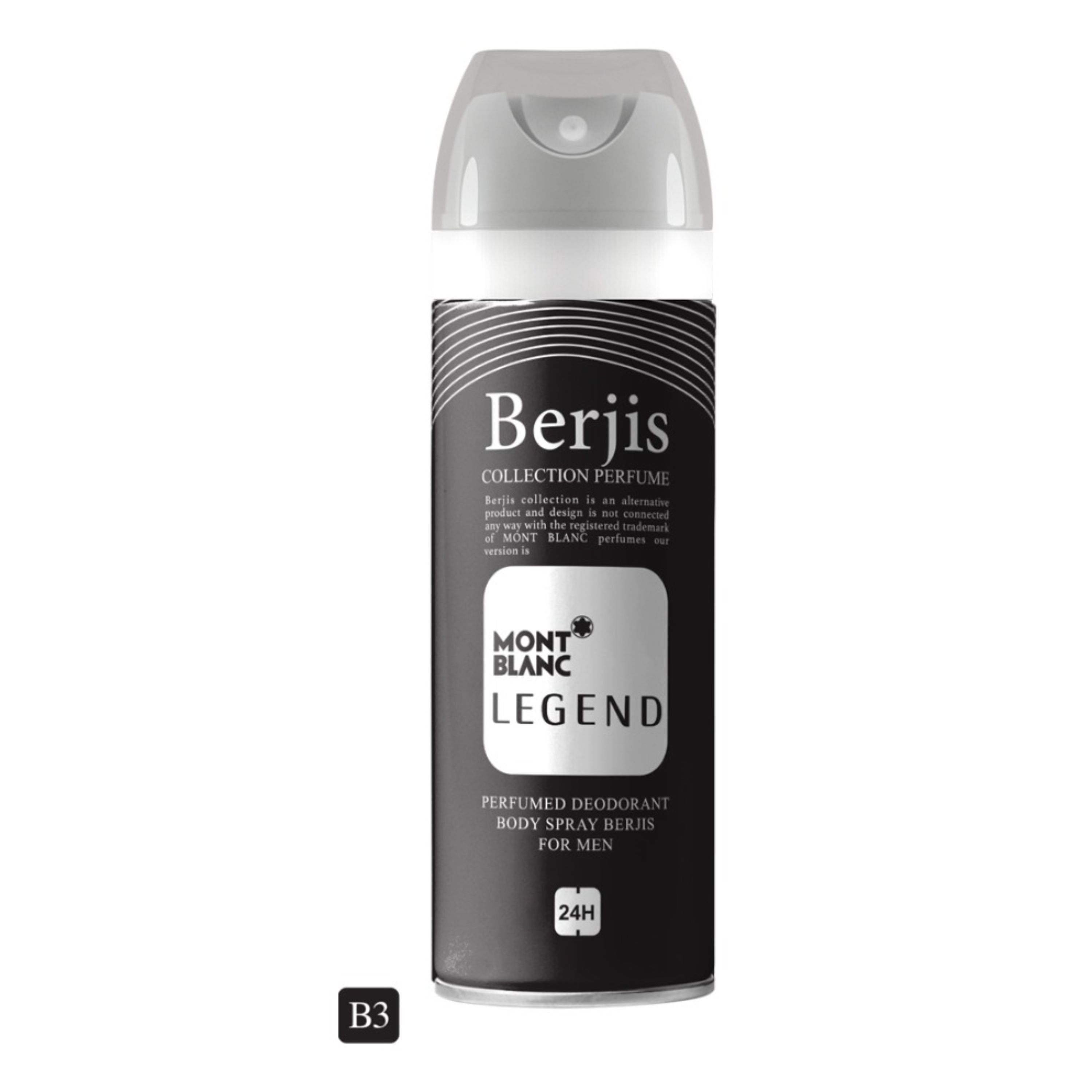 اسپری خوشبو کننده بدن برجیس مدل MONT BLANC LEGEND کد B3 حجم 200 میلی لیتر