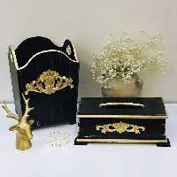 ست سطل و دستمال چوبی