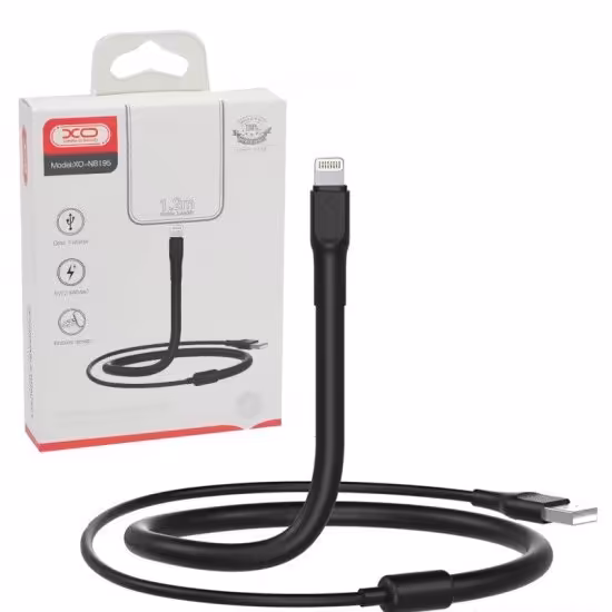 کابل آیفون (Lightning) فلت ایکس او (XO) طول 1.2 متر مدل XO-NB195

